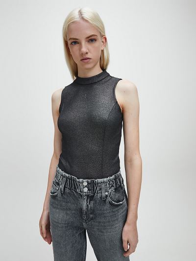 Calvin Klein Ruhák HU164513 | Calvin Klein Milano Jersey Női Bodysuit Fekete